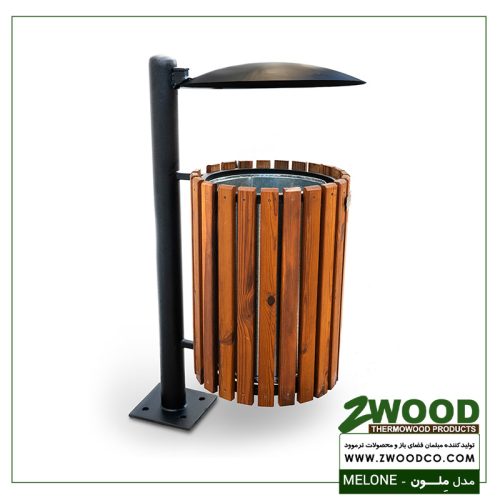 سطل زباله پارکی گرد ملون