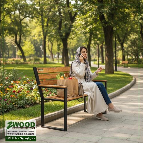 نیمکت چوبی فلزی ایمولا