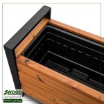 گلدان مستطیلی چوبی-بلک باکس