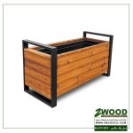 گلدان چوبی مستطیلی-بلک باکس