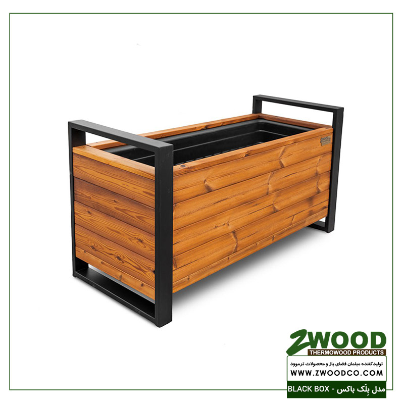 گلدان چوبی مستطیلی-بلک باکس گلدان چوبی مستطیلی-بلک باکس
