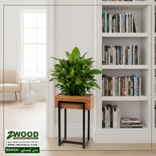 گلدان چوبی پایه دار - بنسای