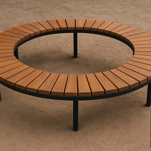 نیمکت دایره دور درخت هامبورگ