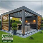 آلاچیق چوبی فلزی کد0002