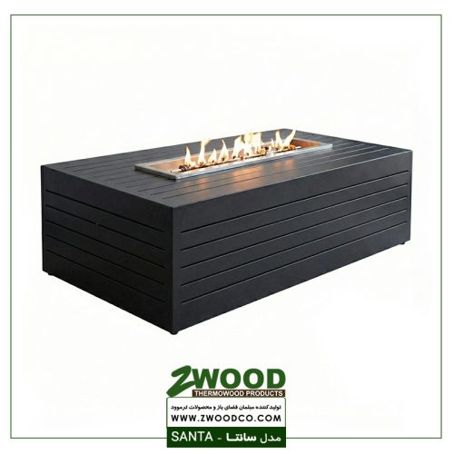 میز آتشدان مستطیل