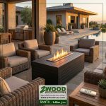 میز آتشدان مستطیلی