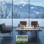 میز با آتشدان گازی