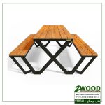 میز و نیمکت کافه ای